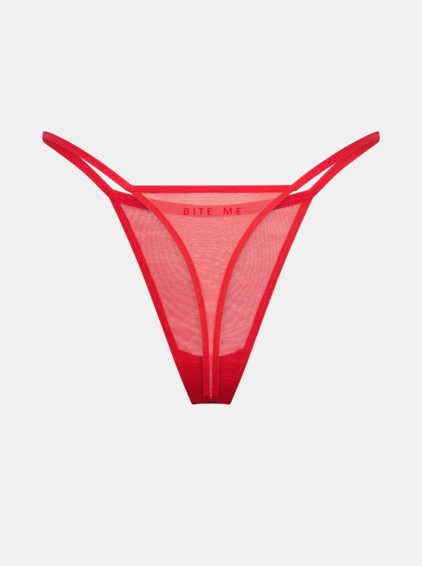 Bite Me Tanga - Rot - Image 4