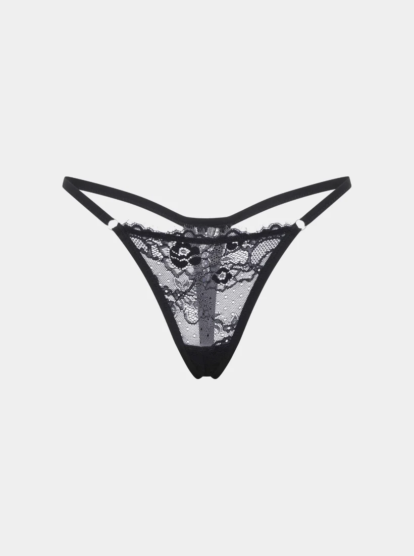 Everyday Spitzen Tanga - Schwarz - Image 4