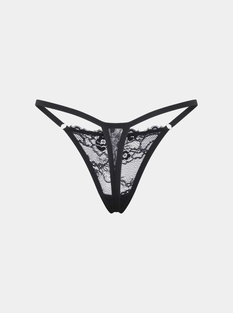 Everyday Spitzen Tanga - Schwarz - Image 5