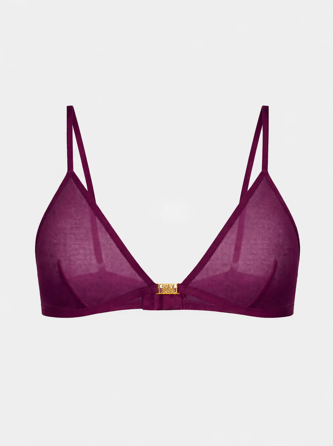 Gigi Mesh Bralette - Plum Red - Image 5