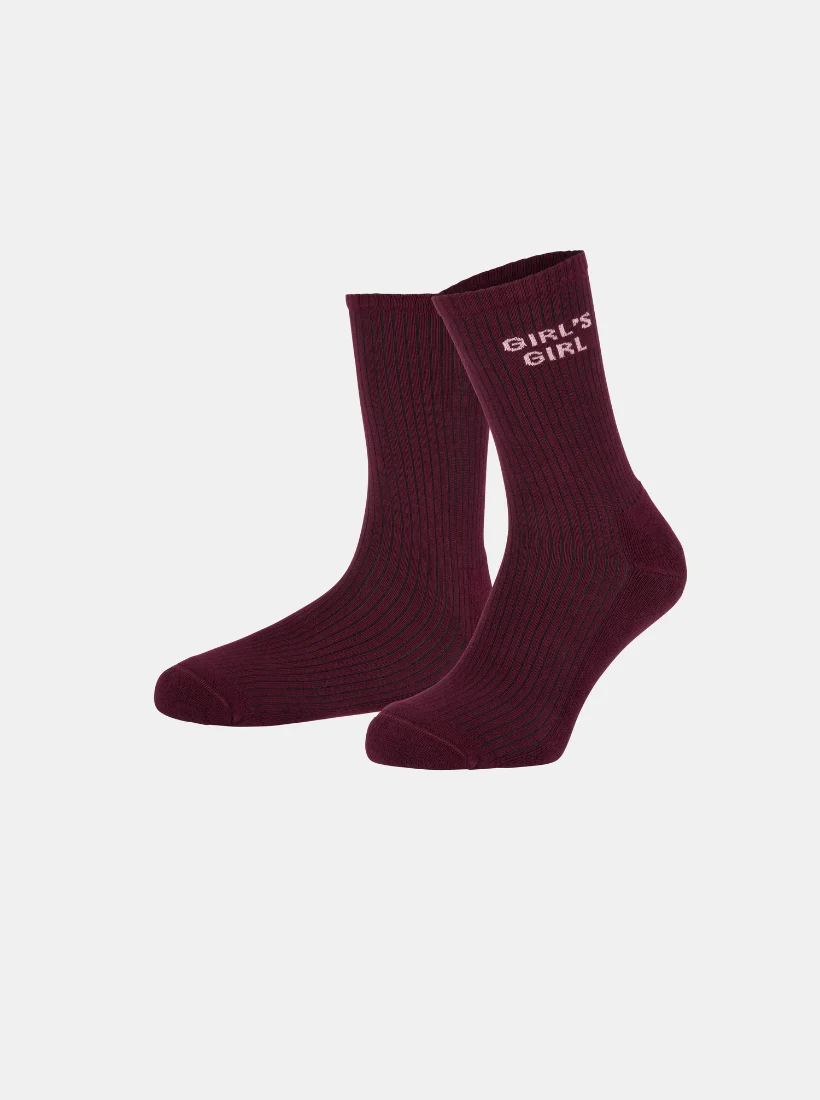 Girl's Girl Socken - Aubergine Braun - Image 3
