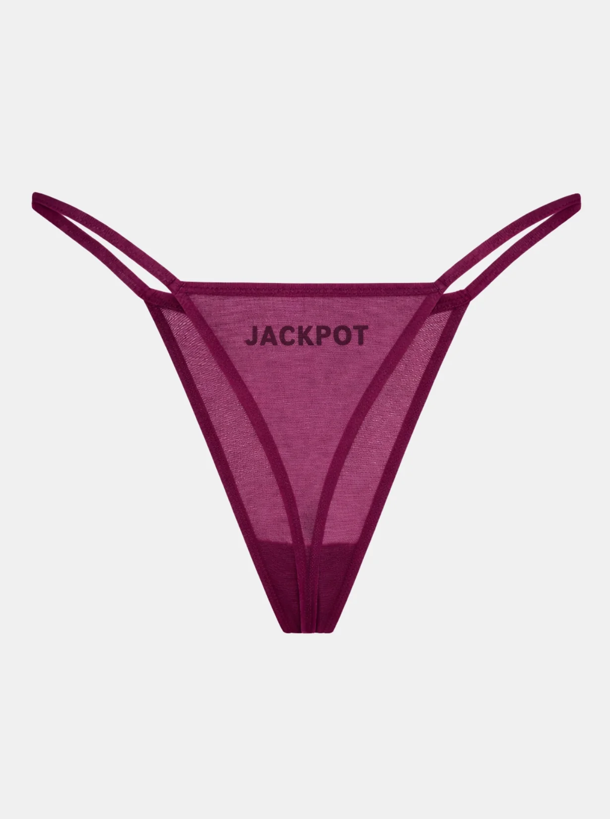 Jackpot Tanga - Plum Red - Image 4