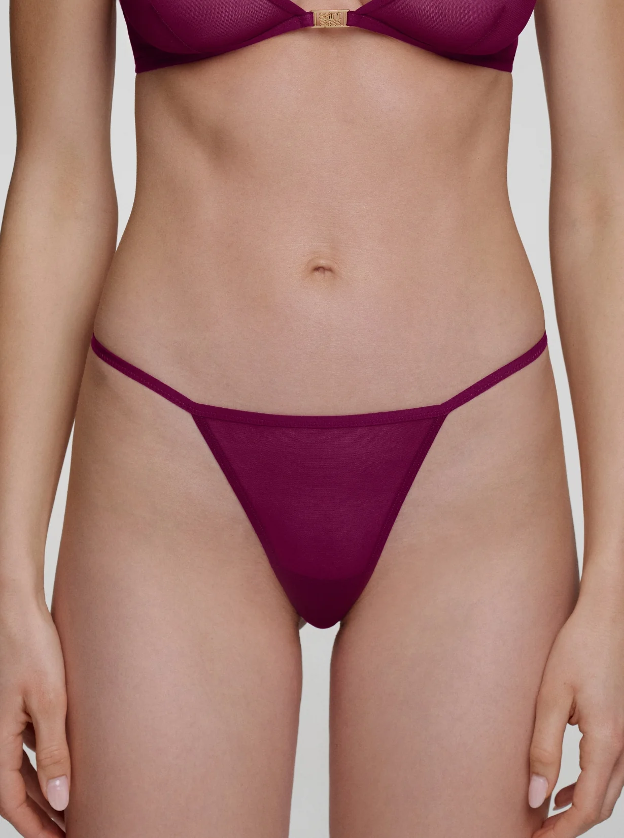 Lucky You Tanga - Plum Red - Image 3