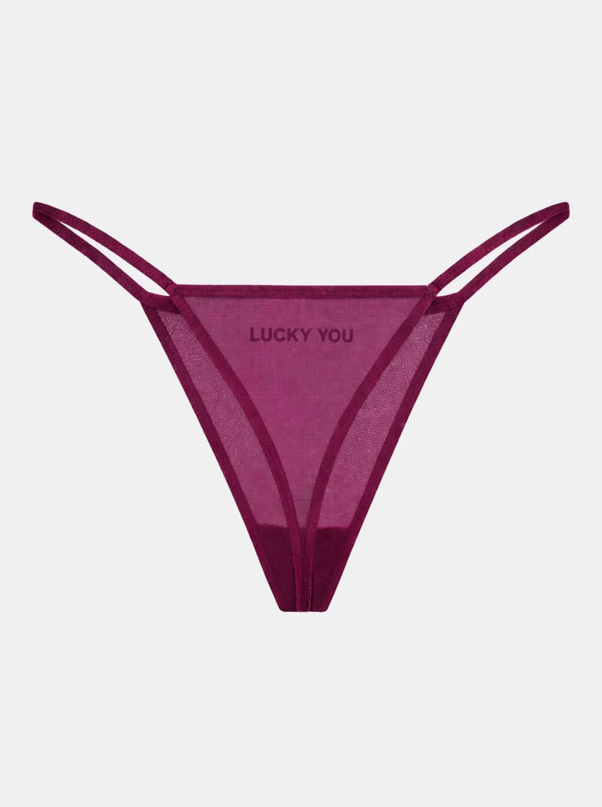 Lucky You Tanga - Plum Red - Image 4