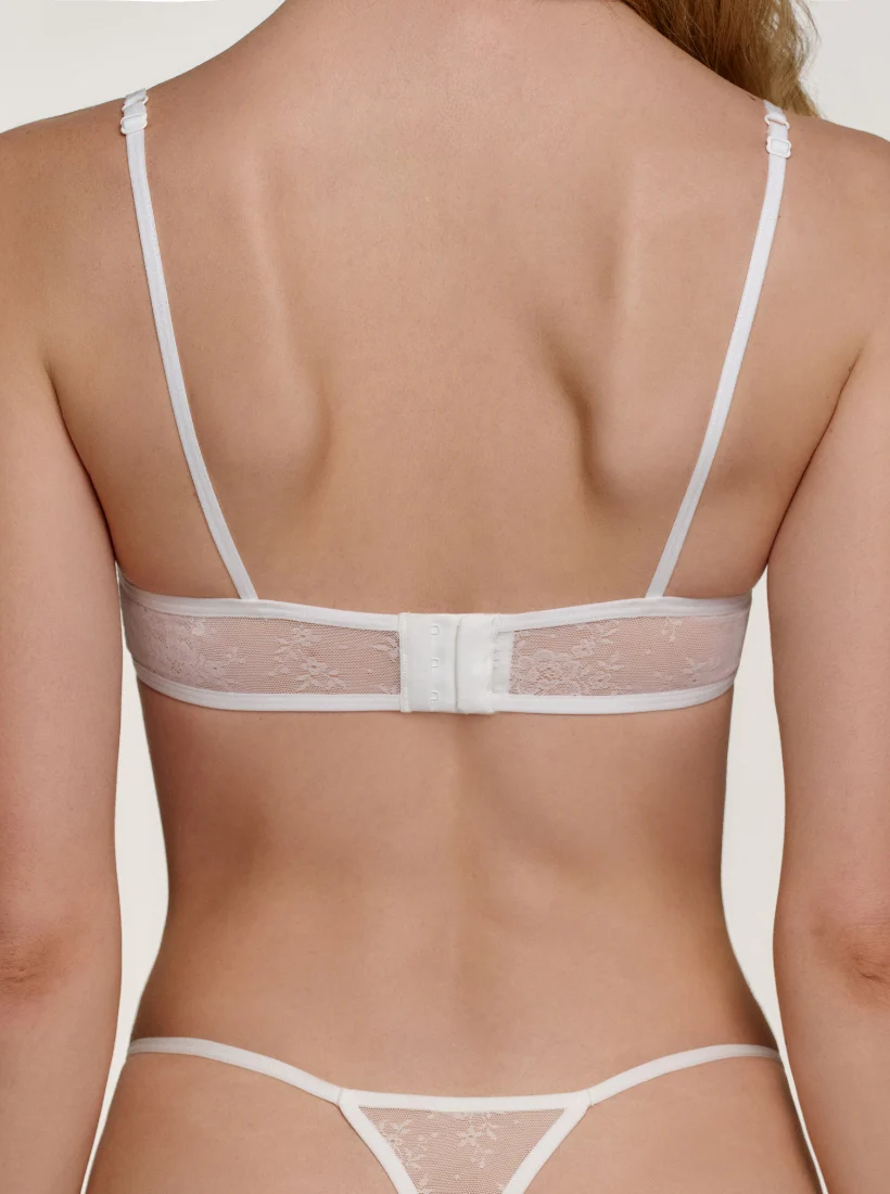 Nomi Spitzen Scoop Bralette - Weiß - Image 3