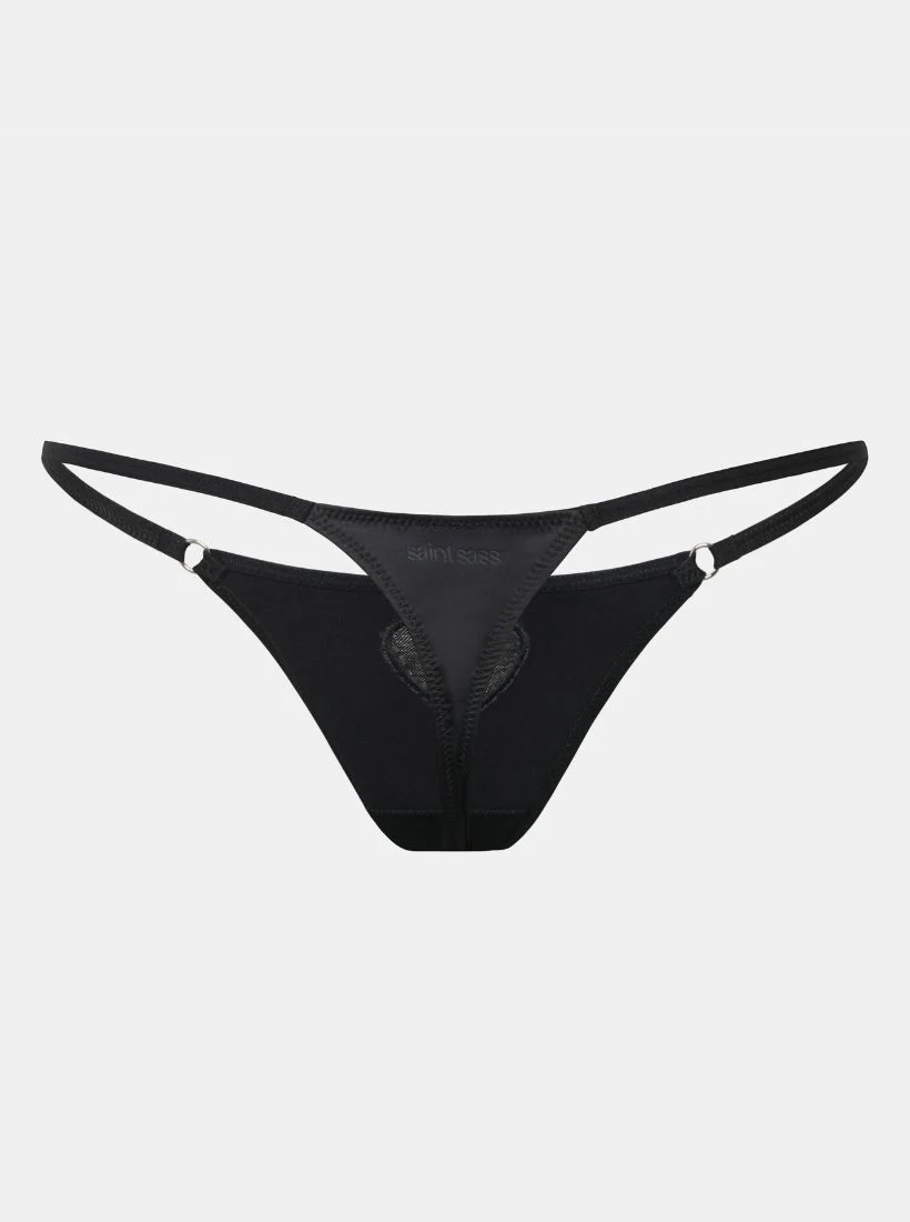 The Obsession Satin Tanga - Schwarz - Image 4