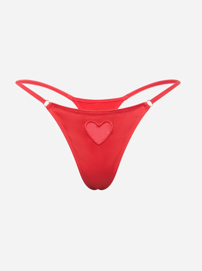 The Obsession Satin Tanga - Rot